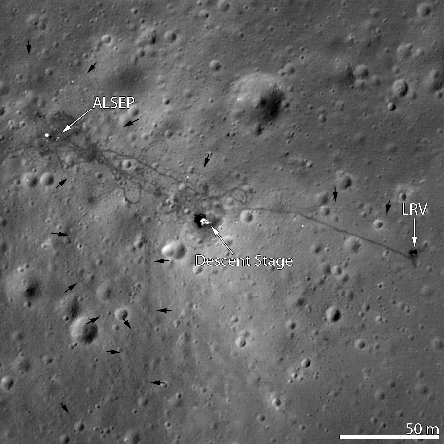 Tracks on Moon